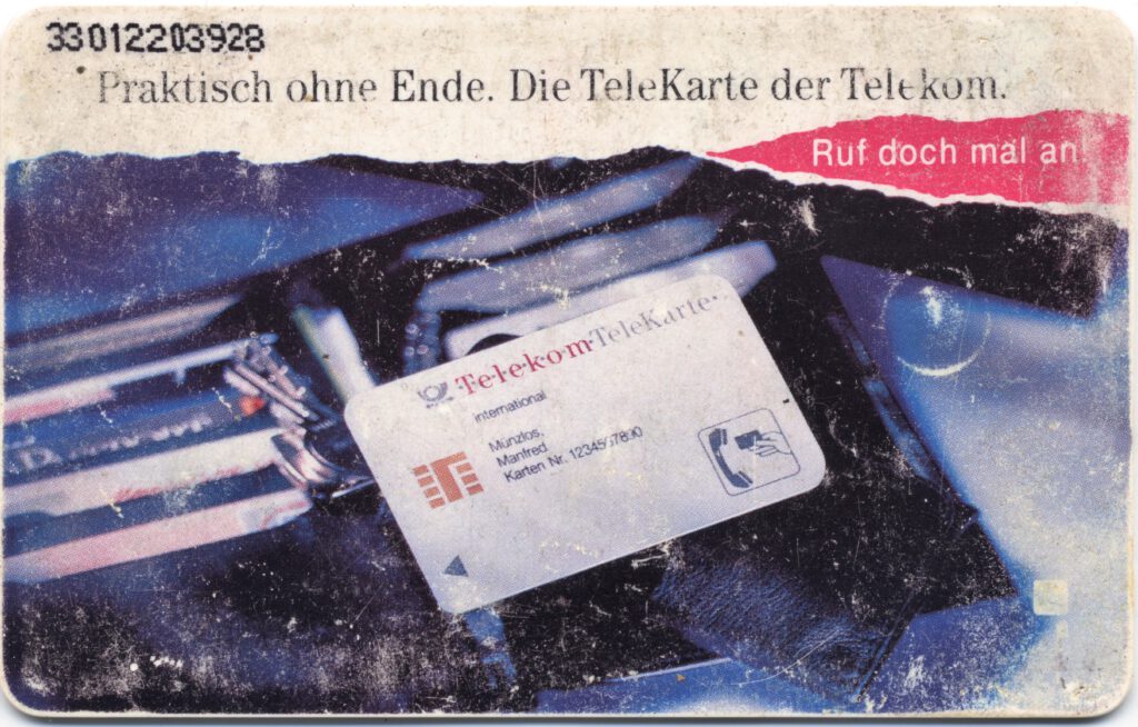 Rückseite einer 50 DM Telefonkarte